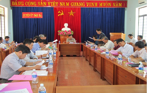 Giám sát thực hiện Nghị quyết 02 của BTV Tỉnh ủy tại huyện Đăk Hà