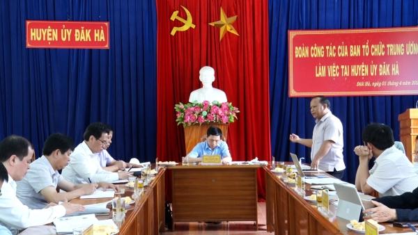 Đoàn công tác của Ban Tổ chức Trung ương làm việc với Huyện ủy Đăk Hà