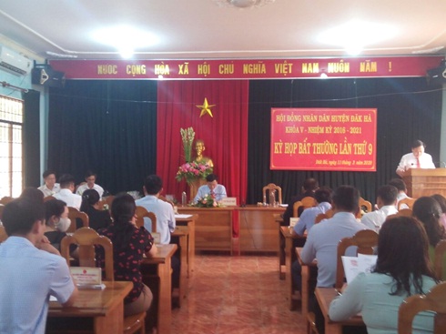 Kỳ họp bất thường HĐND huyện Đăk Hà khóa V, NK 2016 – 2021
